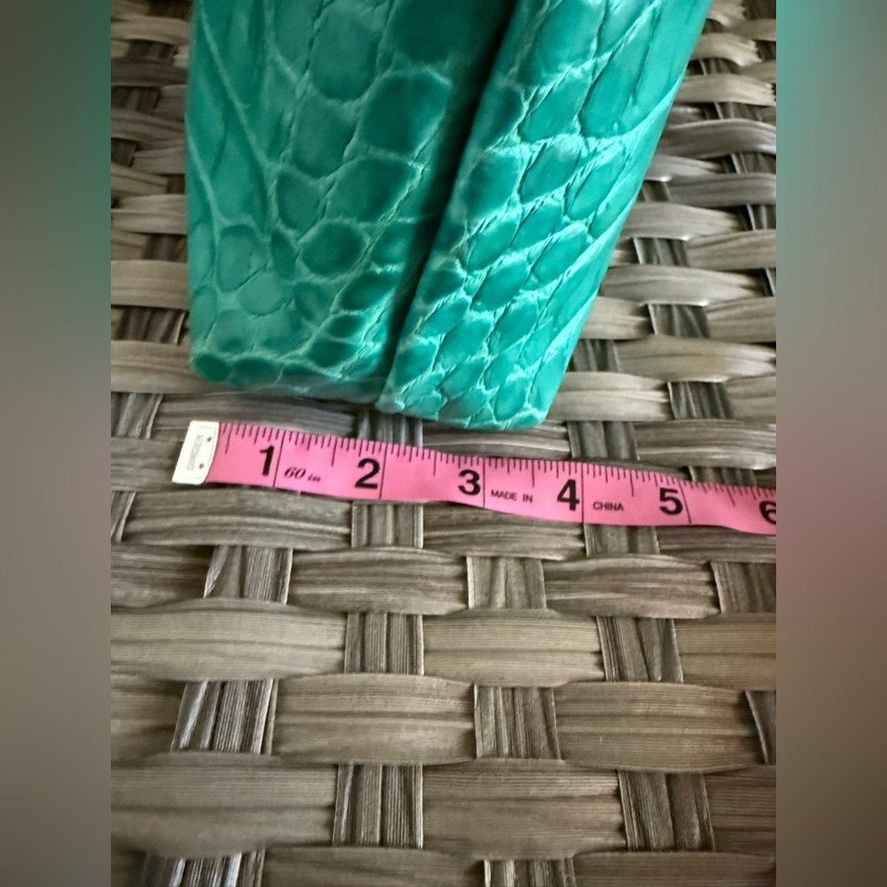 **SOLD** Dooney & Bourke Mini Turquoise Croco Embossed Satchel Bag - Picture 13 of 17